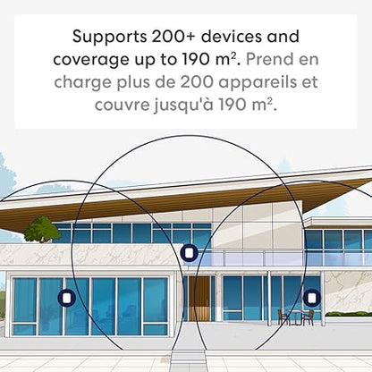 Amazon eero Pro 7 tri-band mesh Wi-Fi 7 router (newest model) - Supports internet plans up to 5 Gbps, Coverage up to 190 m², 1-pack