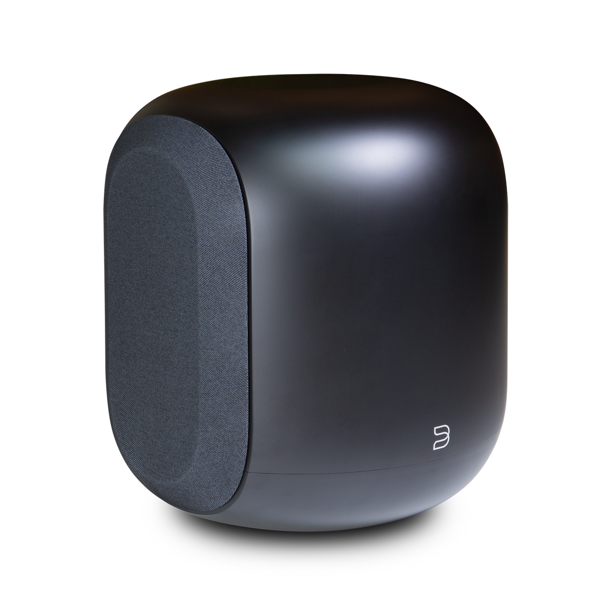 Bluesound PULSE SUB SW200 — Black — three-quarter view