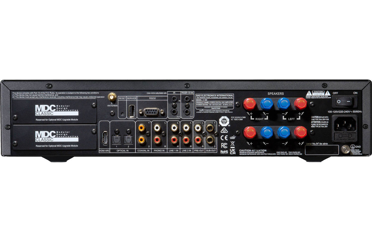 NAD C389 Hybrid Digital DAC Amplifier with MDC2 BluOS Module