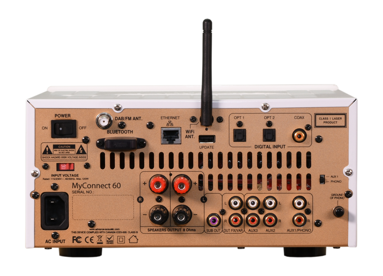 Advance Paris MyConnect 60 Mini Stereo Receiver with Streaming and CD Player
