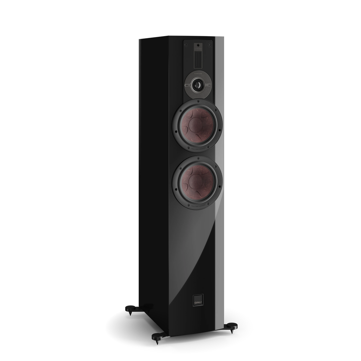 DALI RUBIKORE 6 — Black (High Gloss Lacquer) — angled view