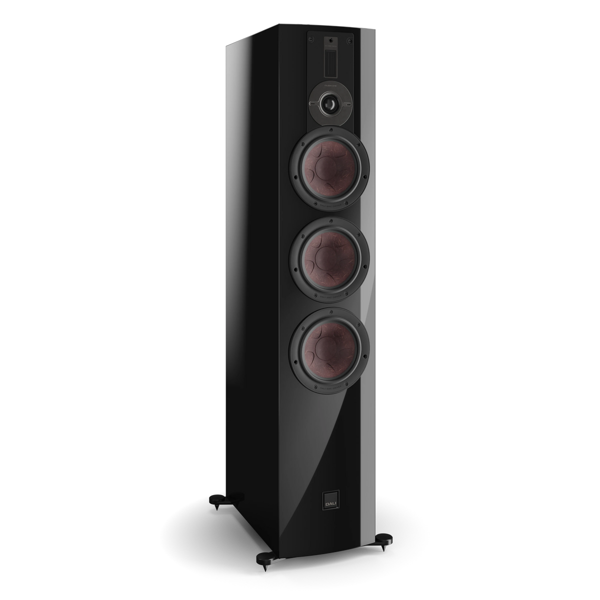 DALI RUBIKORE 8 — Black (High Gloss Lacquer) — angled view