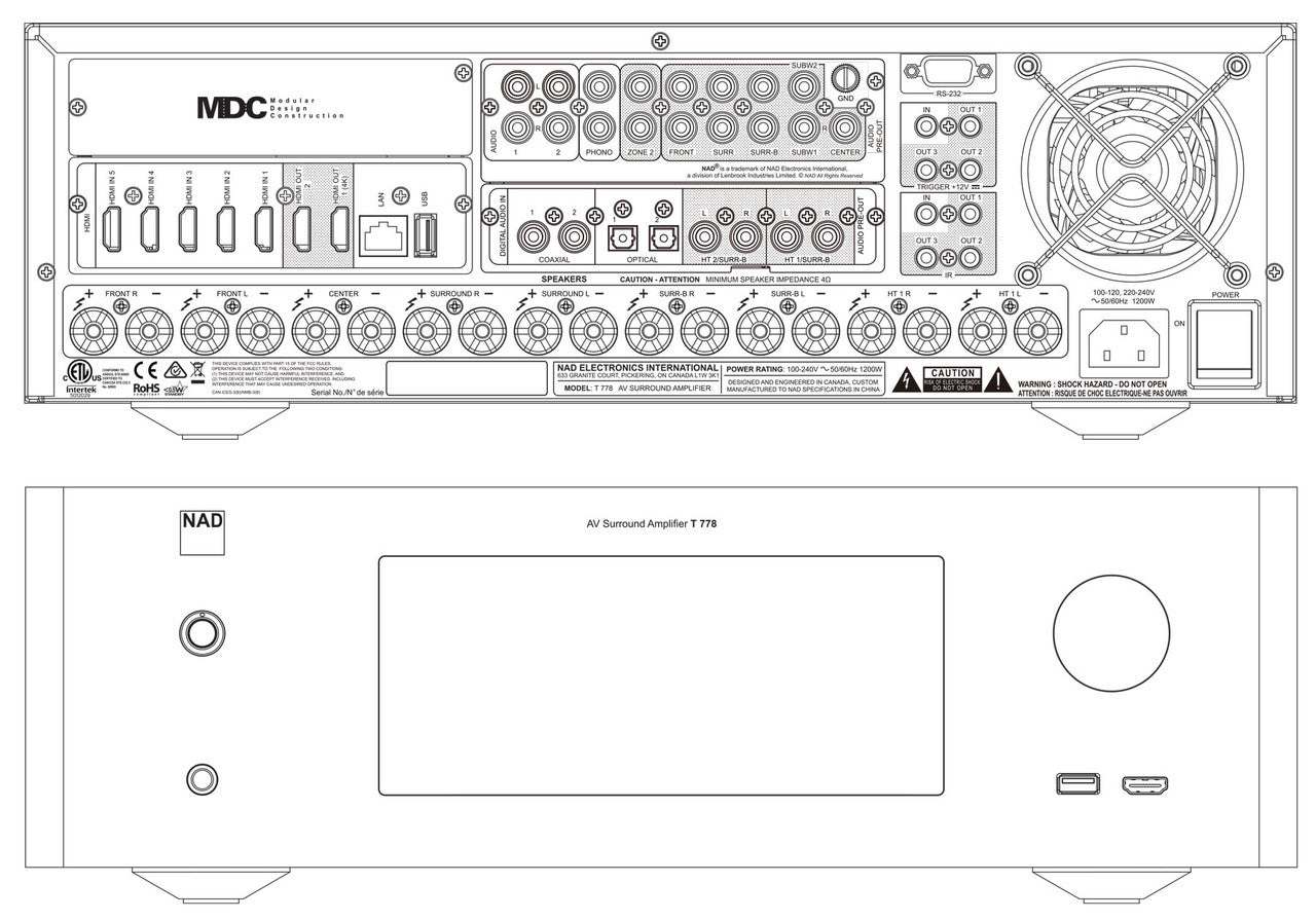 NAD T778 9-Channel A/V Receiver