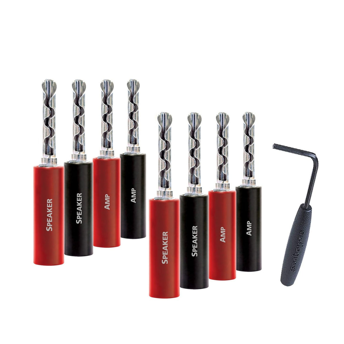 AudioQuest SureGrip 100 Banana Plugs (Set of 8)
