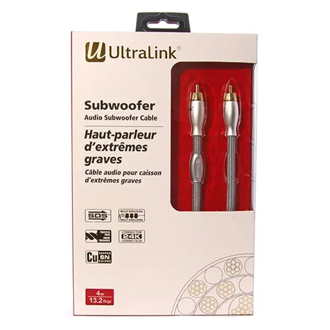 Ultralink Caliber Subwoofer Cable - 4m / 13ft on white background
